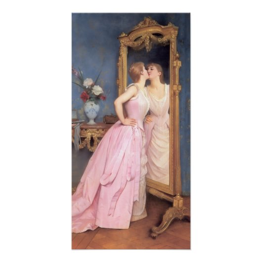 Poster Vanité (Belle Femme devant un miroir) (Devant)