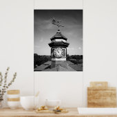 Poster Vanne météo à cheval et tour de l'horloge (Cuisine)