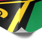Poster Vanuatu - Drapeau d'agitation - (Coin)