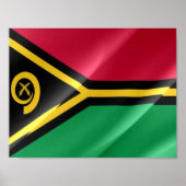 Poster Vanuatu - Drapeau d'agitation - (Devant)