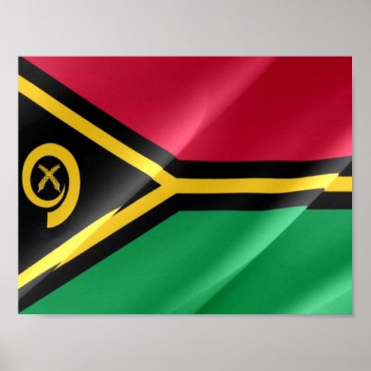 Poster Vanuatu - Drapeau d'agitation - (Devant)