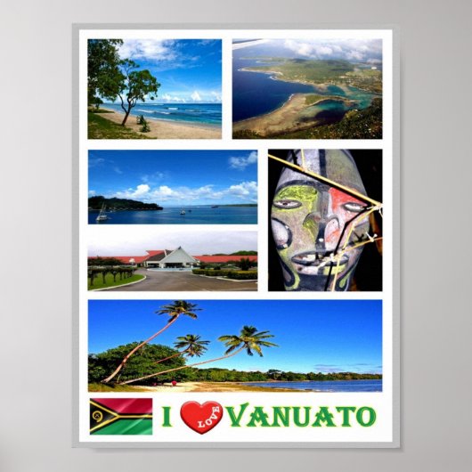 Poster Vanuatu - I Love - (Devant)