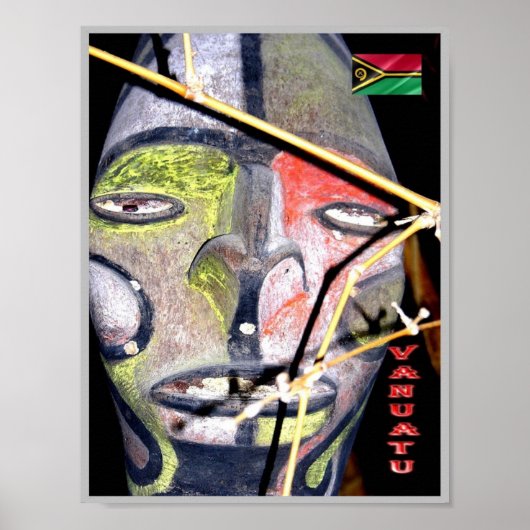 Poster Vanuatu - Masque - (Devant)