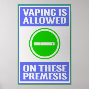 Poster Vapage autorisé sur ces Prémesis Blanc