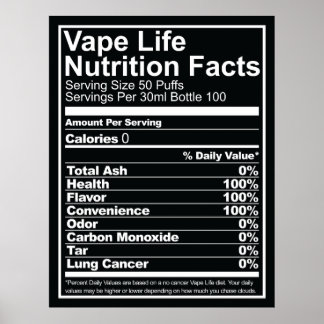 Poster Vape Life Nutrition Fiches