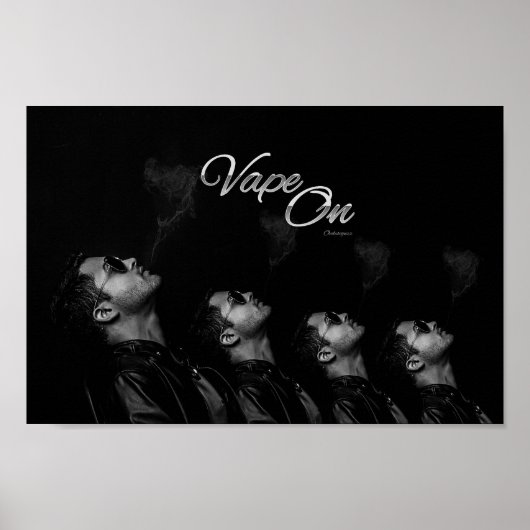 Poster Vape Sur Homme Fumant Fumée (Devant)