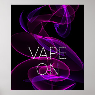Poster Vape sur la copie rose foncée d'affiche de fumée