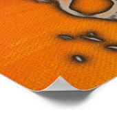 Poster Vapeur de fumée à crâne rouge orange florescent (Coin)