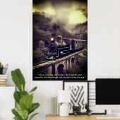 Poster "Vapeur intemporelle : La Majesté des trains class (Bureau à domicile)