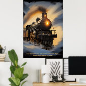 Poster "Vapeur intemporelle : La Majesté des trains class (Bureau à domicile)