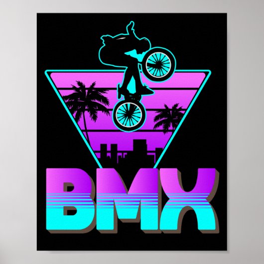 Poster Vaporwave BMX Bike Boys (Devant)