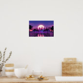 Poster Vaporwave Cityscape (Cuisine)