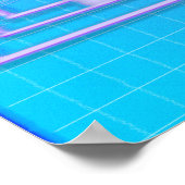 Poster Vaporwave néon futuriste Abstrait géométrique (Coin)