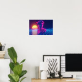 Poster Vaporwave Roman Bust (Bureau à domicile)