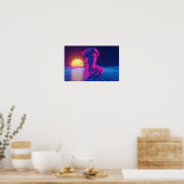 Poster Vaporwave Roman Bust (Cuisine)