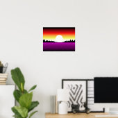 Poster Vaporwave Sunrise (Bureau à domicile)