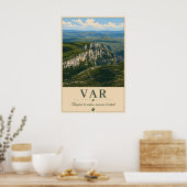 Poster Var Provence Rocky Cliffs Vintage (Cuisine)