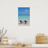 Poster Varadero, Cuba. Sable et chaises de plage (Cuisine)
