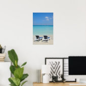 Poster Varadero, Cuba. Sable et chaises de plage (Bureau à domicile)