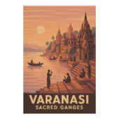 Poster Varanasi - Ganges sacrés (Devant)