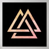 Poster Variante du symbole Valknut (Devant)