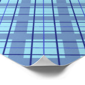 Poster Variation bleue Plaid (Coin)