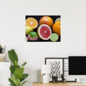 Poster Variation de l'orange d'agrumes, de chaux, de mand (Bureau à domicile)