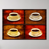 Poster Variations sur une coupe de café -4 styles différe (Devant)