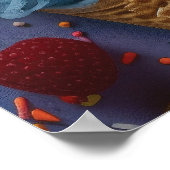 Poster Variété de saveurs de crème glacée (Coin)