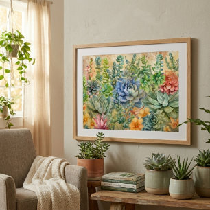 Poster Variété de Succulentes