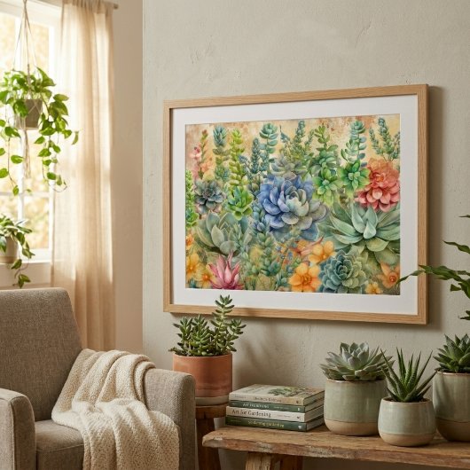 Poster Variété de Succulentes