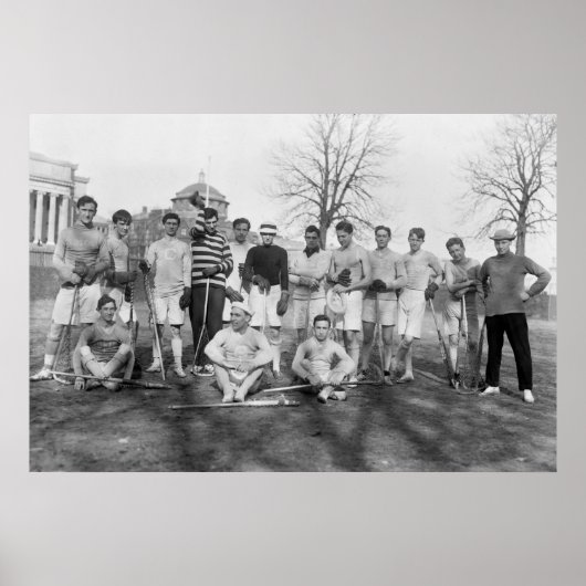 Poster Varsity Lacrosse Team, 1908 (Devant)
