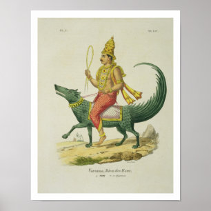 Poster Varuna, Dieu des Océans, gravée par Charles Eti