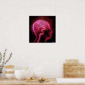 Poster Vascularisation du cerveau humain (Cuisine)