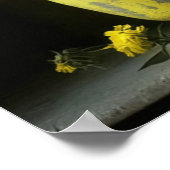 Poster Vase antique de fleurs jaunes (Coin)
