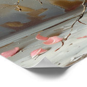 Poster Vase aquarelle avec fleurs (Coin)