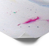 Poster Vase aquarelle des tulipes (Coin)