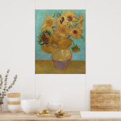 Poster Vase avec 12 tournesols par Vincent Van Gogh (Cuisine)