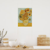 Poster Vase avec 12 tournesols - Vincent Van Gogh (1888) (Cuisine)