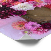 Poster Vase avec Dahlia's (Coin)