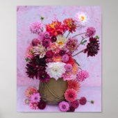 Poster Vase avec Dahlia's (Devant)
