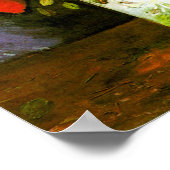 Poster Vase avec des papillons rouges Van Gogh Art (Coin)