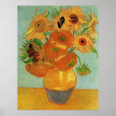 Poster Vase avec douze tournesols (Devant)