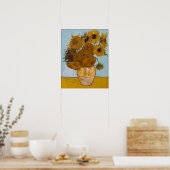 Poster Vase avec douze tournesols (Cuisine)