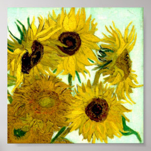 Poster Vase avec douze tournesols, beaux-arts de Van Gogh