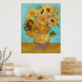 Poster Vase avec douze tournesols par Vincent Van Gogh (Cuisine)