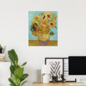 Poster Vase avec douze tournesols par Vincent van Gogh (Bureau à domicile)