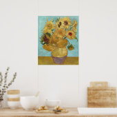 Poster Vase avec douze tournesols par Vincent van Gogh (Cuisine)