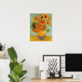 Poster Vase avec douze tournesols par Vincent van Gogh (Bureau à domicile)