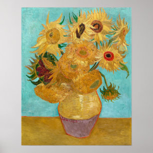 Poster Vase avec douze tournesols   Van Gogh  